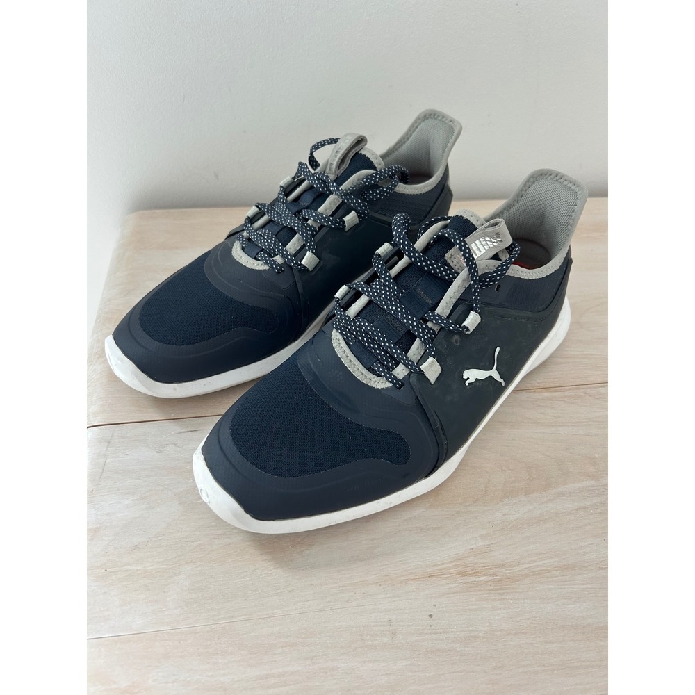 Puma Ignite Women Golf Shoes Navy Blue Grey Spikeless 194241-02 Size 8